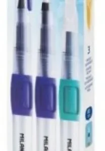 Blister 3 pinceles con deposito de agua puntas s-l-m