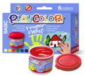 ESTUCHE 6 PINTURA DE DEDOS PLAYCOLOR 40ML. COLORES SURTIDO