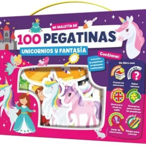 MALETIN 100 PEGATINAS UNICORNIOS Y FANTASIA