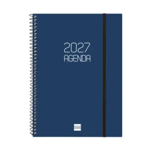 AGENDA ANUAL OPAQUE E10 SEMANA VISTA HORIZONTAL 2027 AZUL