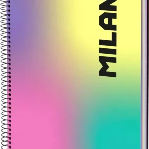Cuaderno espiral 120h 95g. cuad.5x5 microperforado serie sunset